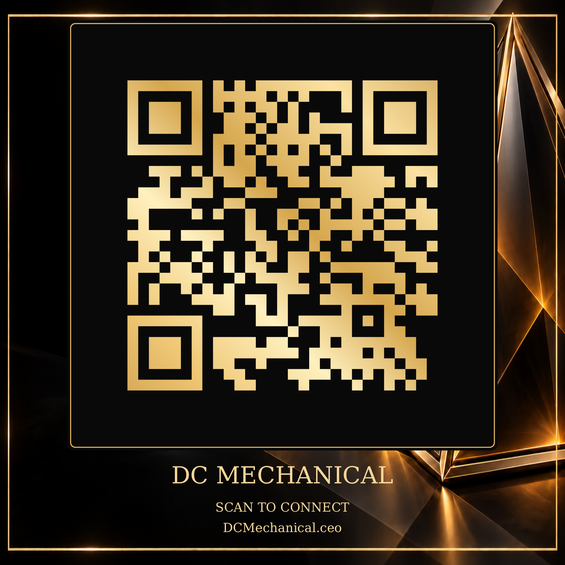 QR code linking directly to the DC Mechanical website